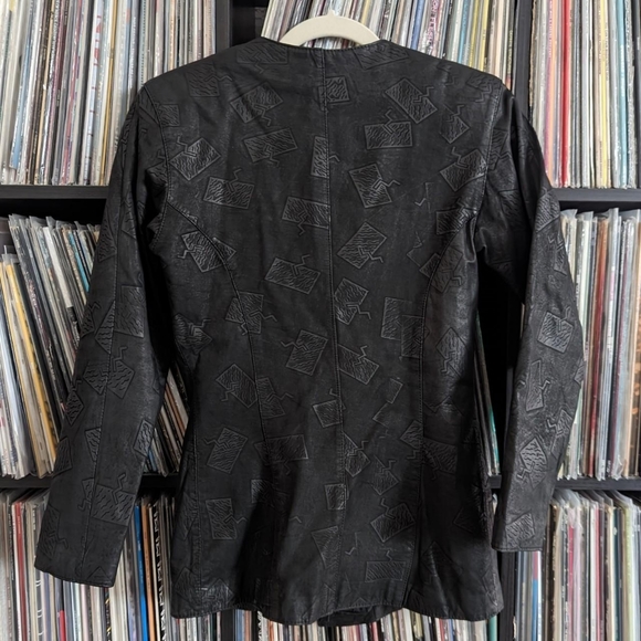 Vintage Wilson Leather 80s / 90s button up jacket - Picture 2 of 3
